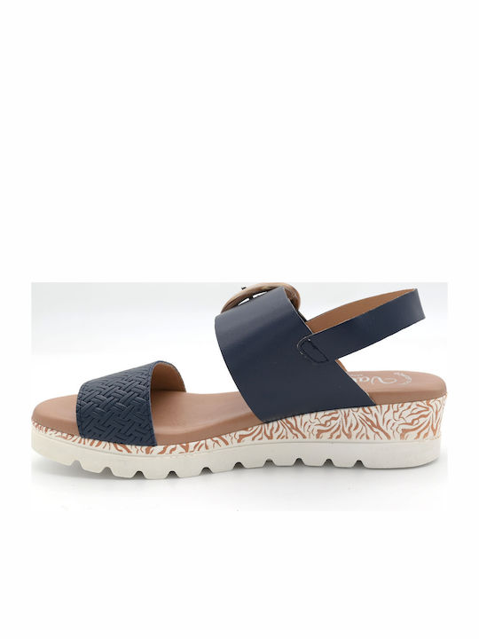 Anatomic Women's Leather Platform Shoes Blue