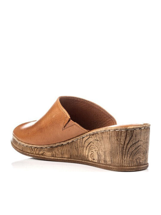 Damenplattformen Tabac Braun
