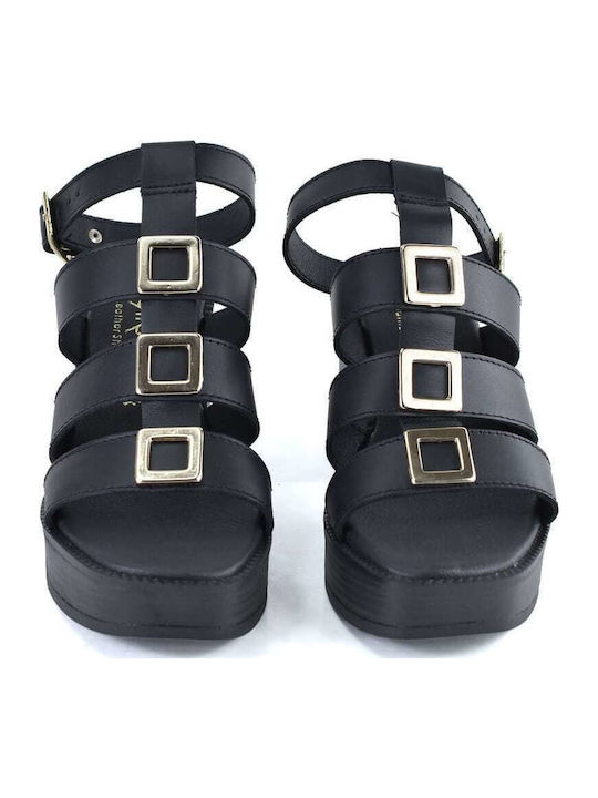 Leather Sandals Black