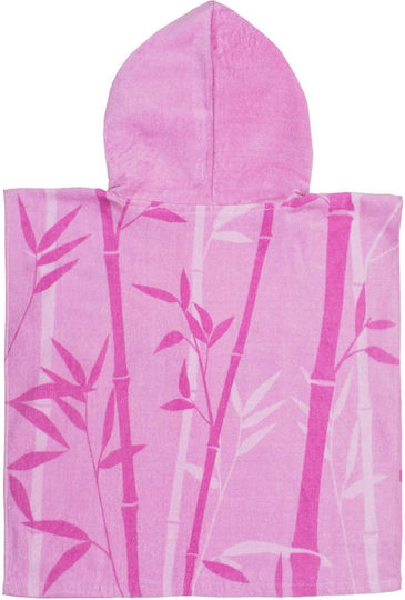 Girl's Poncho "Have Fun" Pink