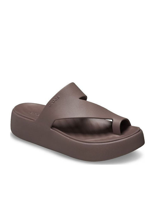 Getaway Women's Platform Flip Flops Brown