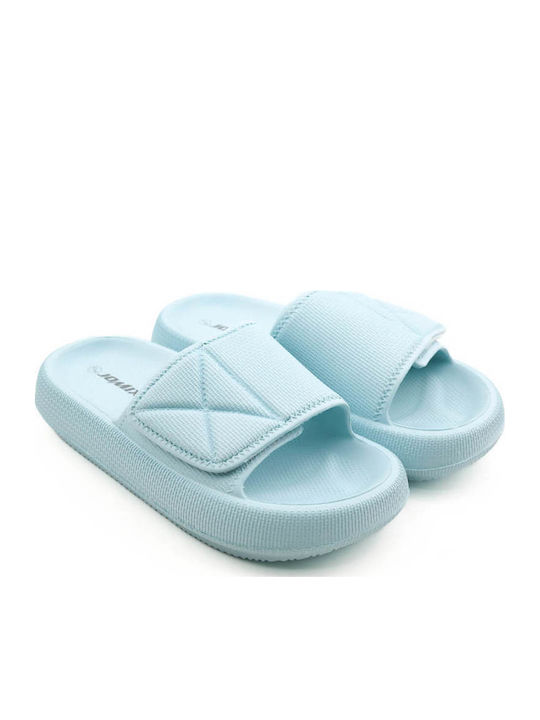 Slides Șlapi Damă Culoare Azuriu Cu Baretă Reglabilă
