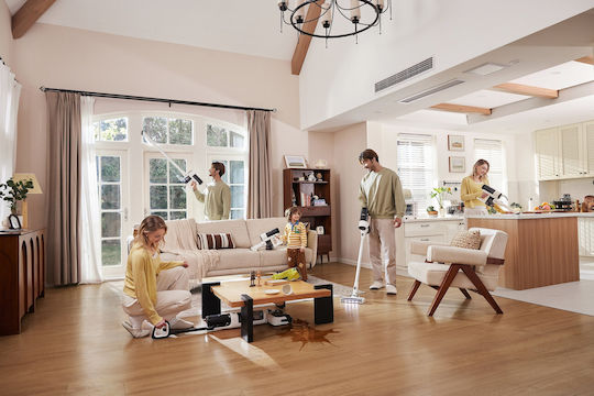 Tineco Floor One Switch S6 Stretch Plus Electric 2 in 1 Stick & Handheld Vacuum White