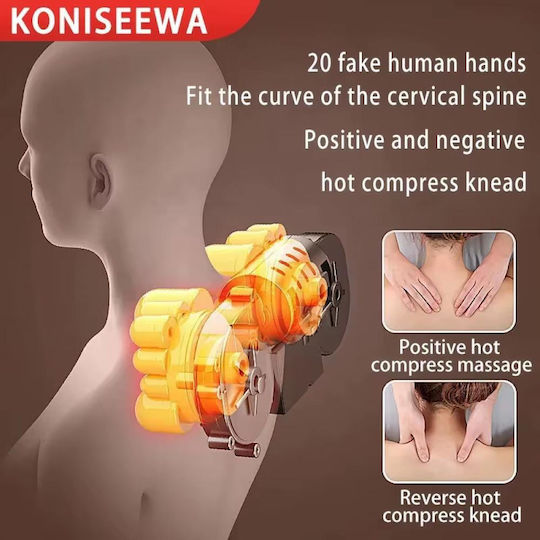 Blirowin Complete Shiatsu Scaun Masaj Shiatsu pentru Gât, Talie, Înapoi, Picioare și Corp cu Încălzire cu Masaj cu Infraroșu și Vibrație Maro