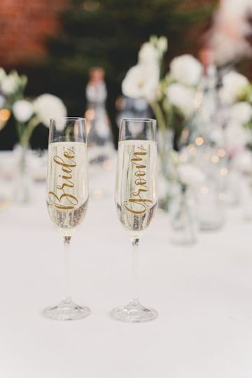 Bride & Groom Cup Stickers