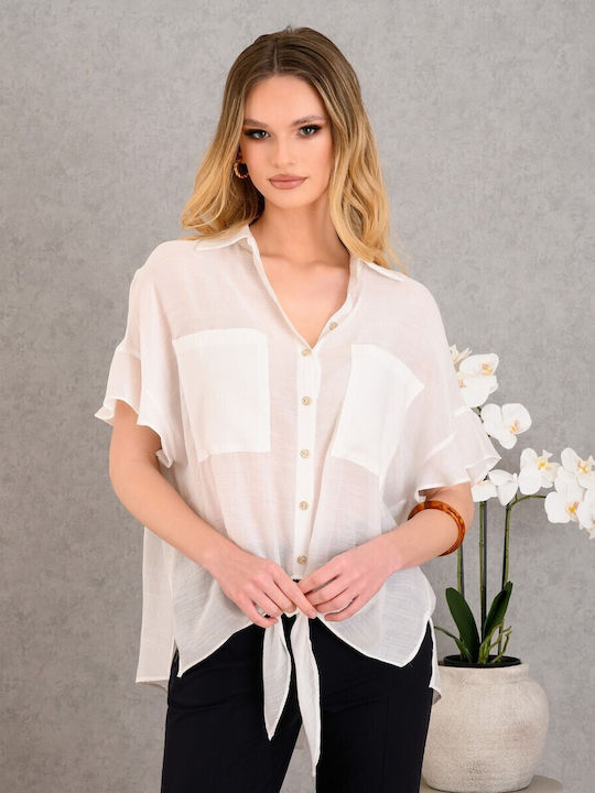 Women's Long Sleeve Shirt Off White