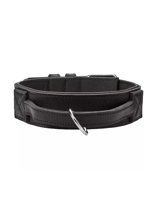 Leder-Trainingshalsband Hunter Trainingshalsband mit Griff Larvik 70 Schwarz Hunter