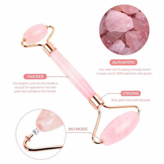 Roller Facial și Instrument Gua Sha din Jad 2 Bucăți