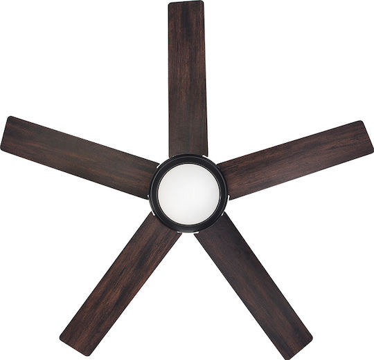 Life Etesian Ventilator De Tavan 56.5cm Cu Lentile De Mărire Maro / Negru