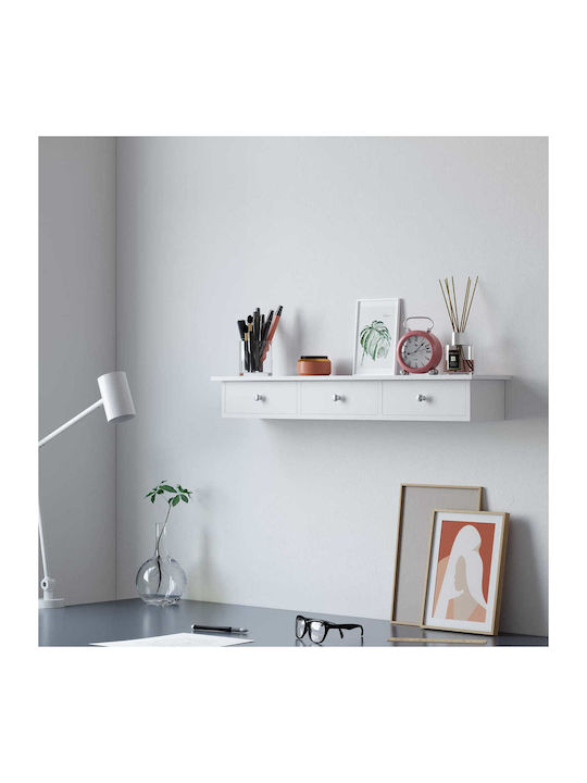 Wand-Wohnzimmer Schrank aus MDF Weiß 80x15x10cm