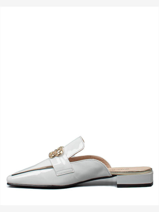 Flat Mules in Gray Color