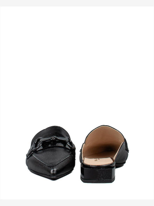 Flat Mules in Black Color
