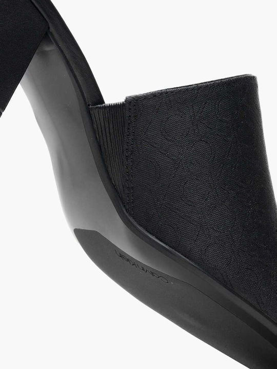 Mules with Heel in Black Color