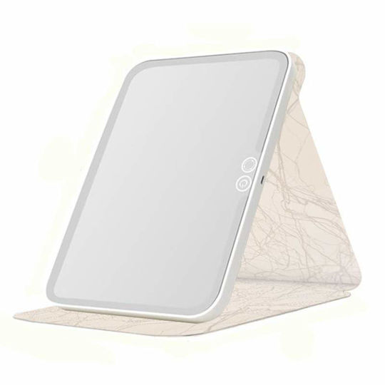 Καθρέπτης Μακιγιάζ Τσάντας με Φως 16.5x16.5cm Λευκός