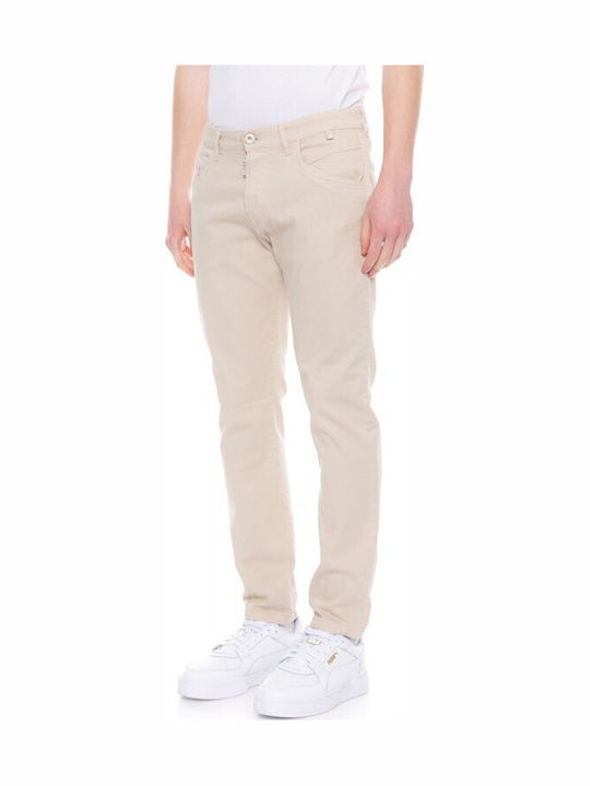 Teddy Ανδρικό Παντελόνι Τζιν Ελαστικό Beige
