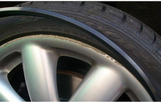 Premium Quality Rim Protection Set 4 Plastic Rings Red Color