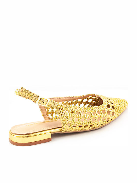 Γυναικείες Μπαλαρίνες Slingback Χρυσές
