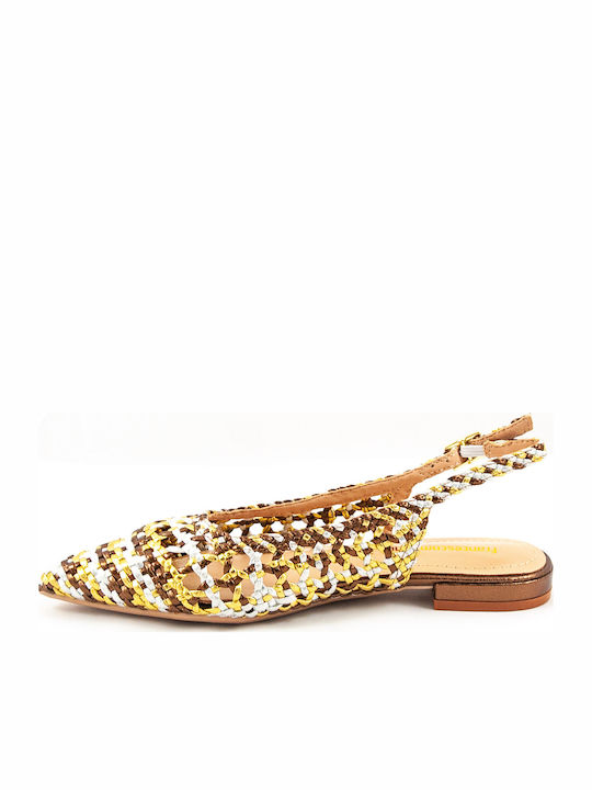 Women's Ballerina Shoes Slingback Gold