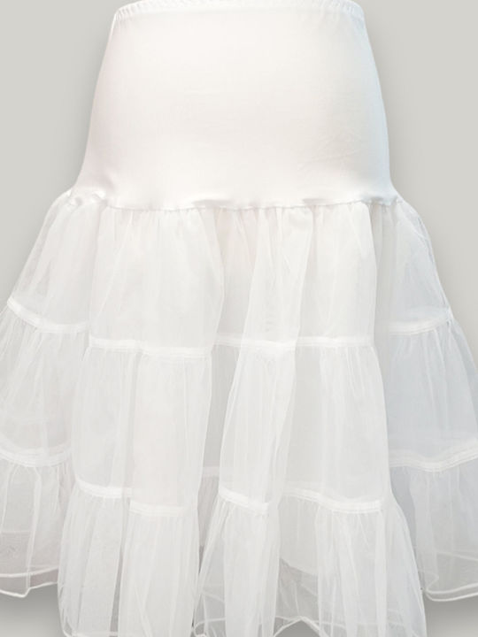 Maxi Rock mit Tüll White