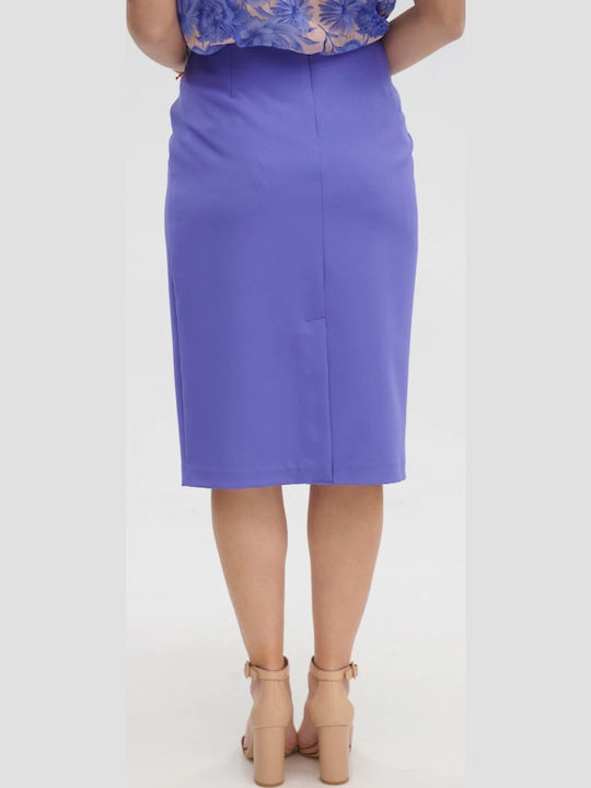 High-waisted Midi Skirt Lila