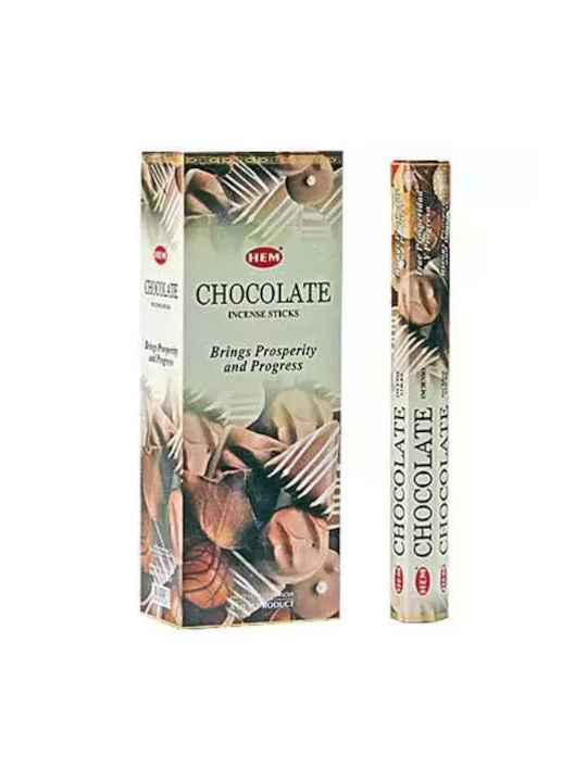 Ινδικά Αρωματικά Στικ Hem De Chocolate Hexa Incense Sticks 20pcs