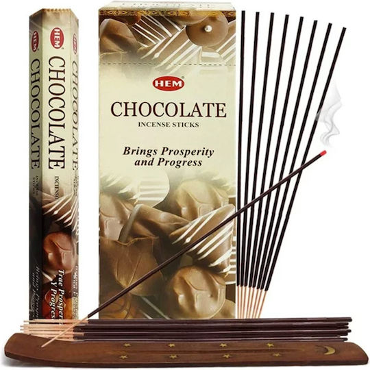 Ινδικά Αρωματικά Στικ Hem De Chocolate Hexa Incense Sticks 20pcs