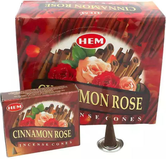 Hem Scented Cones Cinnamon Rose 10pcs