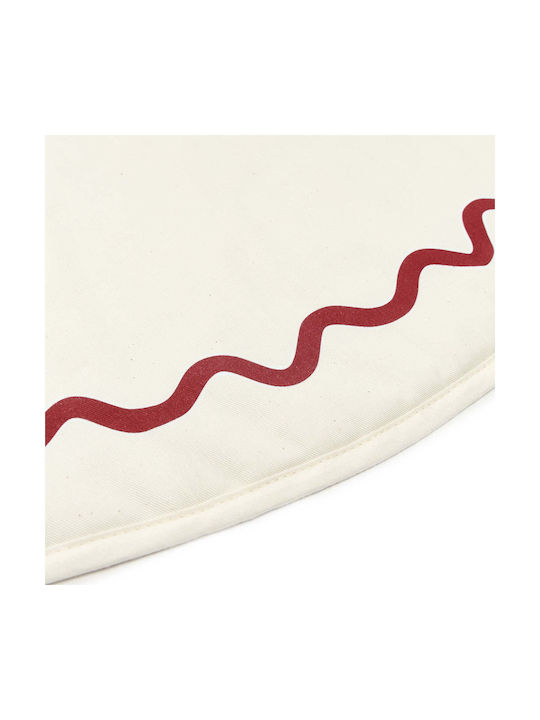 Nobodinoz Kinder Teppich Rot Rund mit Durchmesser 105cm