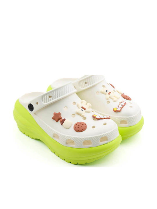 Lime Clogs Unique Two-Tone Badges