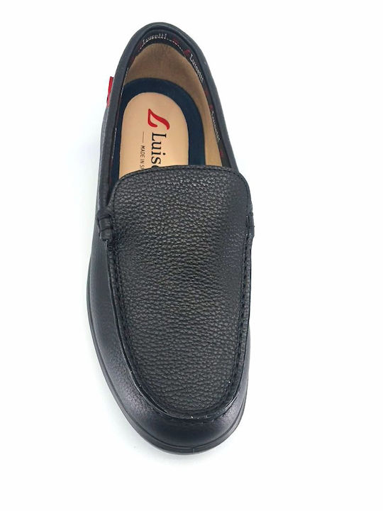 Men's Leather Moccasins Black