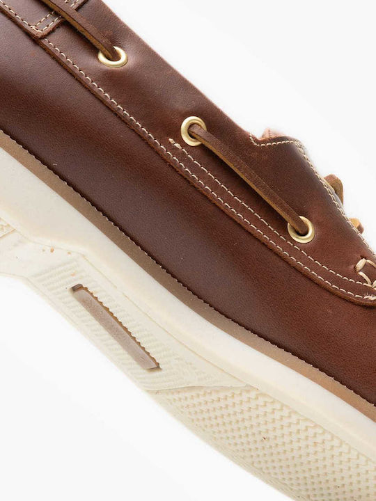 Δερμάτινα Ανδρικά Boat Shoes σε Ταμπά Χρώμα