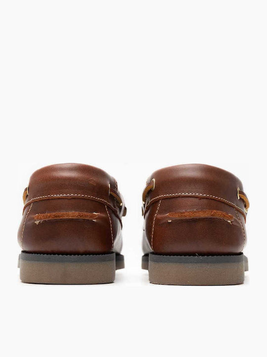 Δερμάτινα Ανδρικά Boat Shoes σε Ταμπά Χρώμα