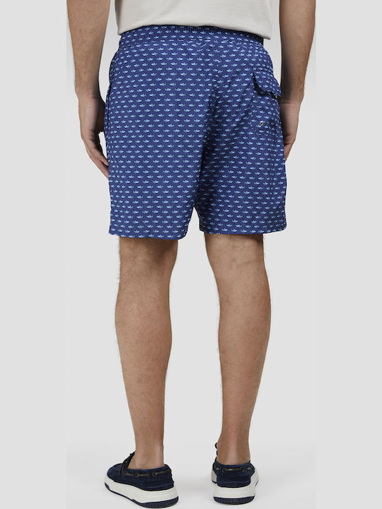 Men's Swimwear Shorts Blue with Patterns