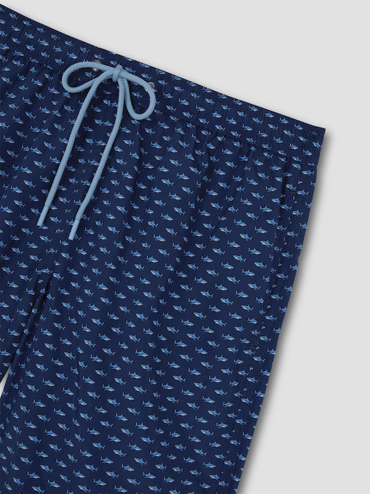 Men's Swimwear Shorts Blue with Patterns