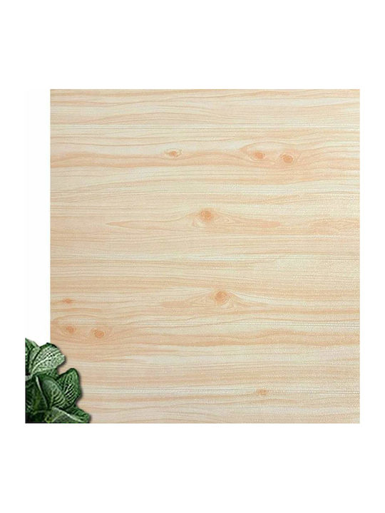 Tapet 3D autoadeziv model relief lemn Siks, lemn deschis, design modern, rezistent la apă, ușor de curățat, dimensiuni 77 X