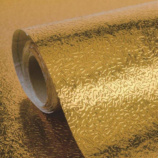 Siks Self-adhesive Aluminum Foil Kitchen Protection Water-resistant Gold 61 X 300 Cm