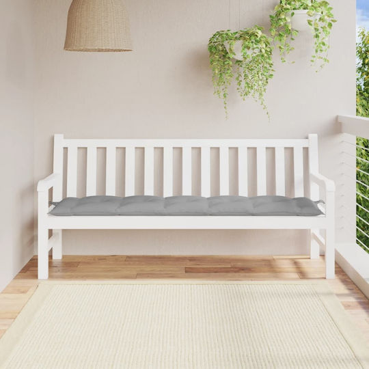 vidaXL Pernă Waterproof Pentru Bancă De Grădină Gri 50x180cm