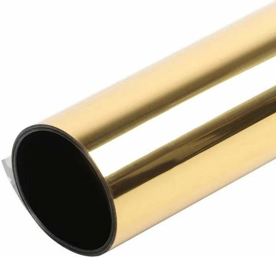 Folie Reflectorizantă Siks pentru Ferestre Interioare Efect Oglindă Protecție UV Solară 45 X 300 Cm Aurie