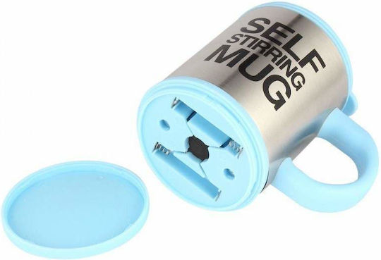 Cană Plastic cu Capac Albastru 350ml