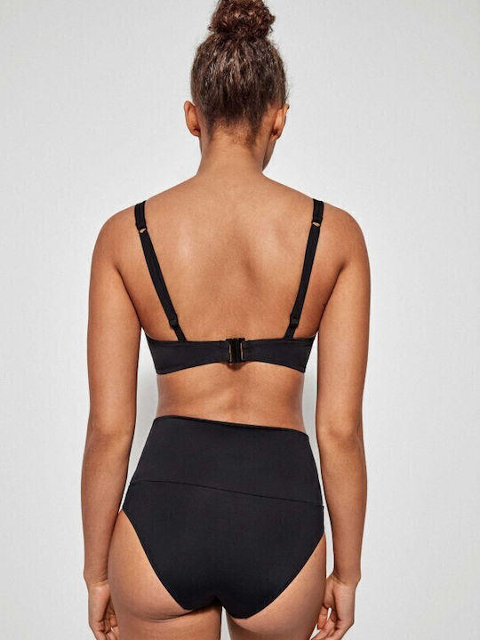 Bikini Slip Ψηλόμεσο Μαύρο