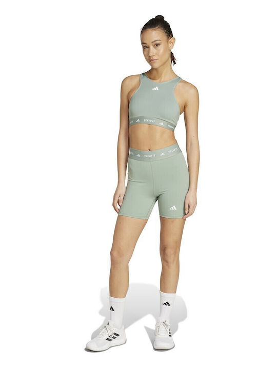 Training Damen Fahrrad Leggings Formendefinition Grün