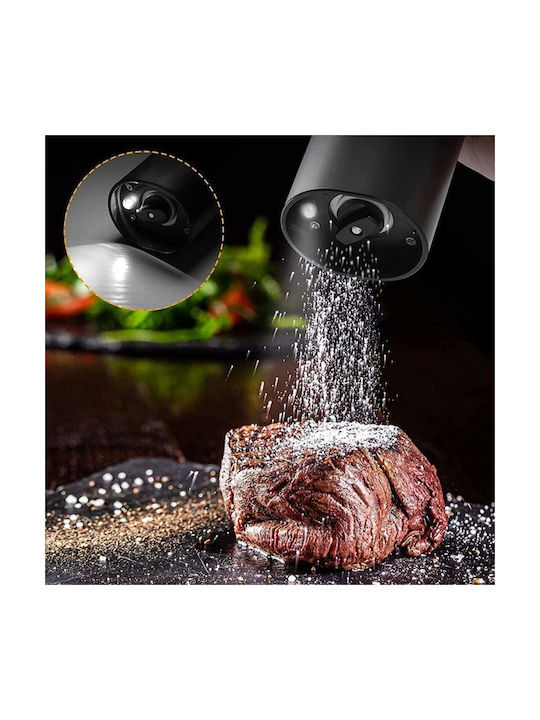 Elektrisch Gewürzmühlen Inox in Schwarz Farbe 5.5cm 2Stück