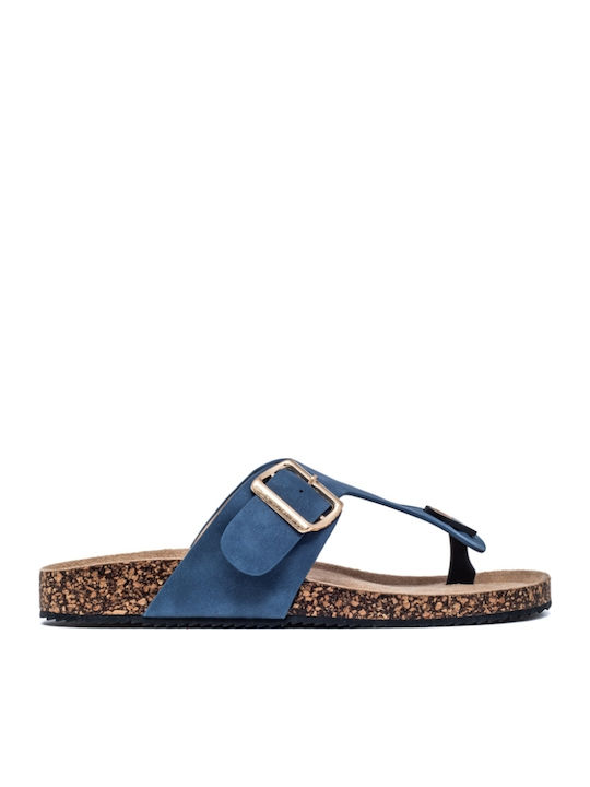 Women's Flat Sandals in Blue Color