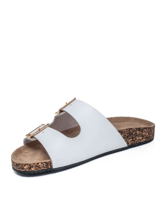 Women's Flat Sandals in White Color