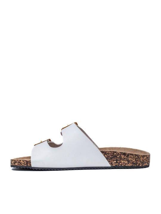 Women's Flat Sandals in White Color