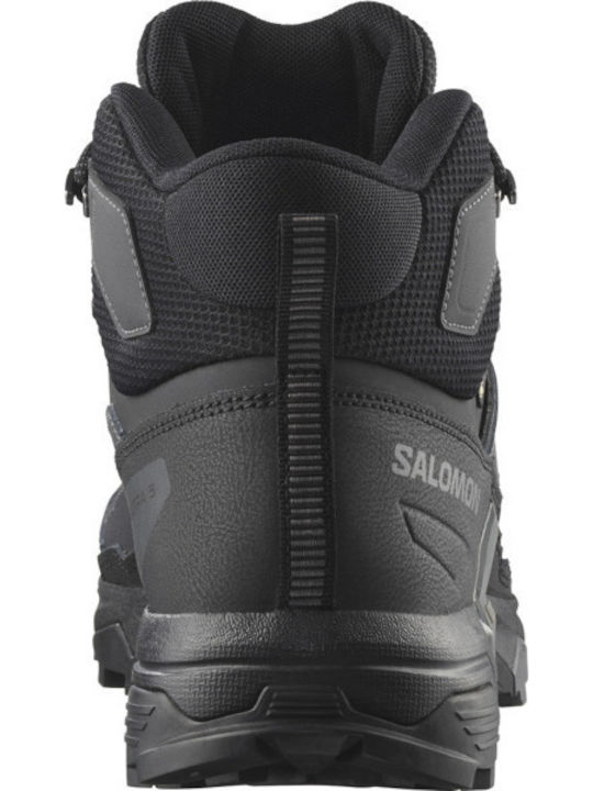 Salomon X Ultra 5 Mid Men's Waterproof Hiking Boots with Gore-Tex Membrane Black