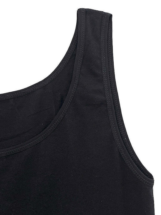 Women's T-Shirt with Spaghetti Strap Black
