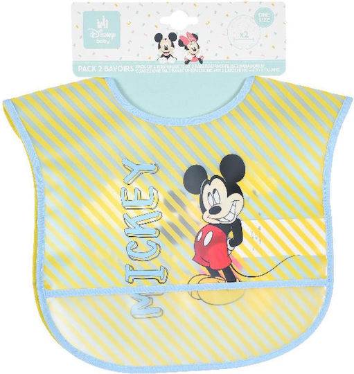 Superheroes Impermeabila Bavetă material textil cu autocolant Yellow-blue 2buc