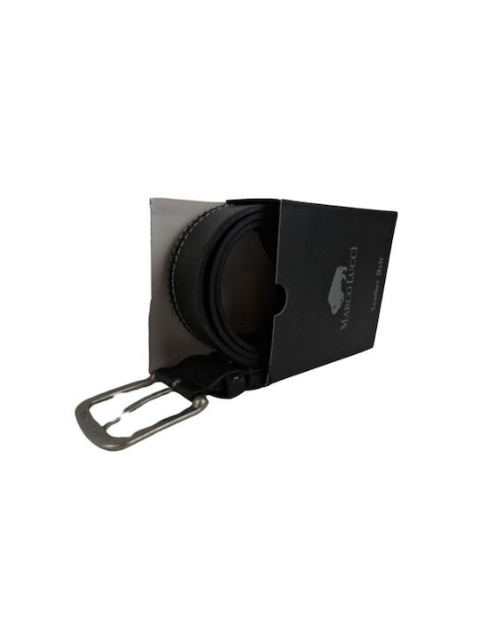 Klassischer Herrenledergürtel Dac Shop Schwarz Weiß