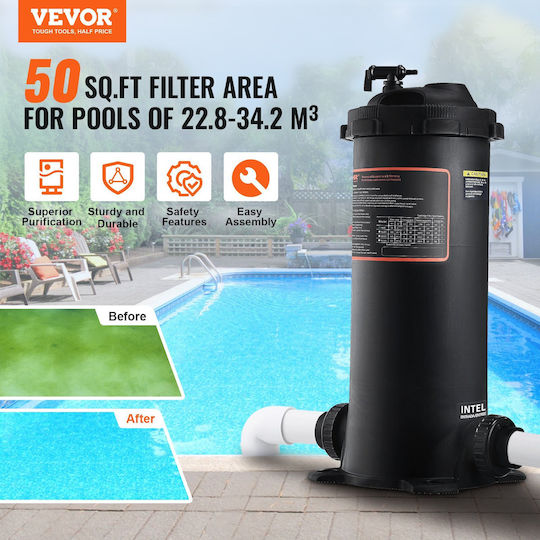 Vevor Cartridge Pool Water Pump Filter Single-Phase